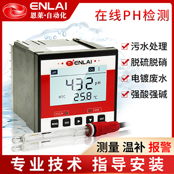 工业用酸度计在线酸碱度ORP仪ph自动控制器 污水处理pH计值测试仪 经济版2.0